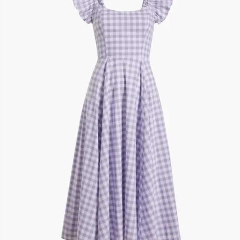 Hill House Daphne Dress in Lilac Jacquard Check sz S